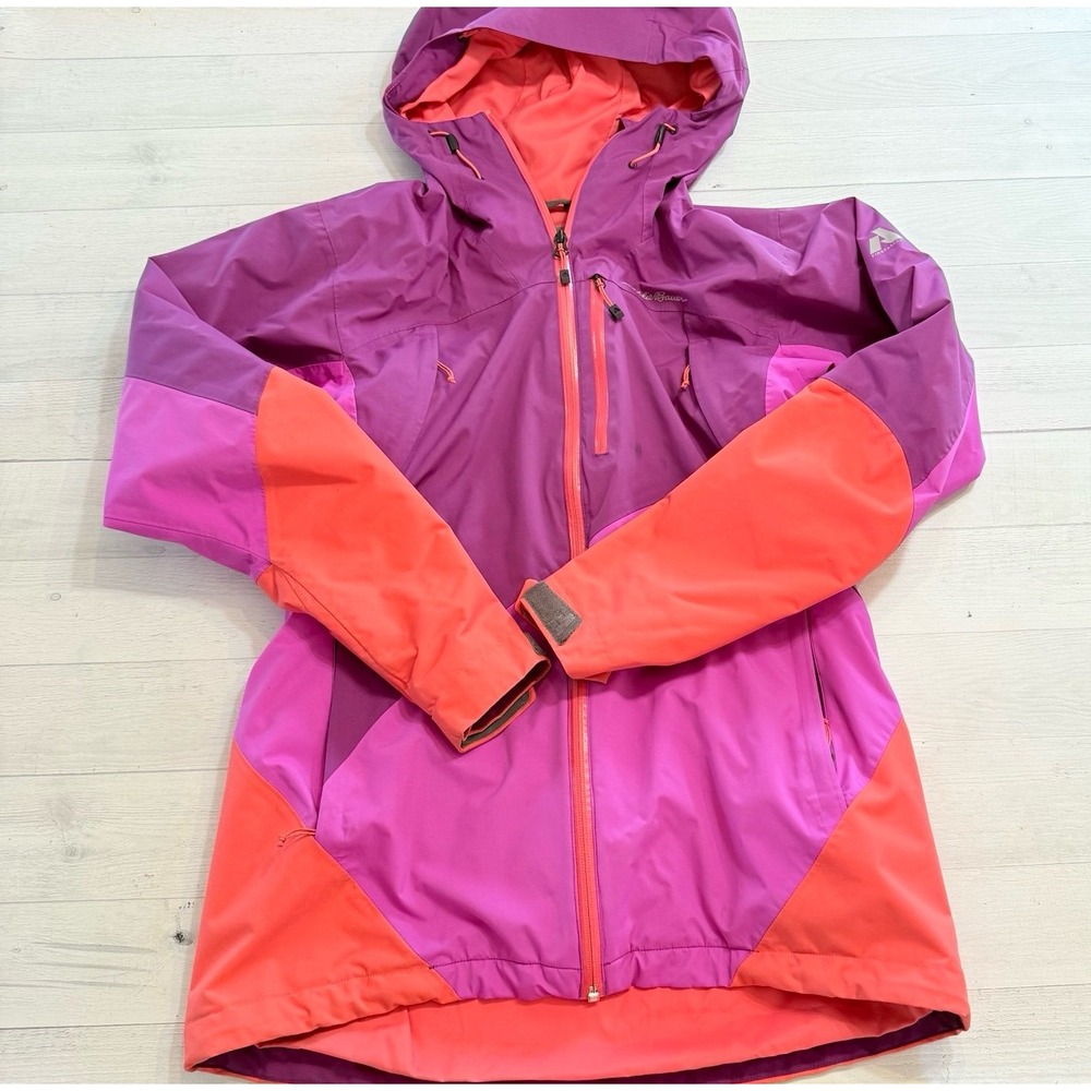 Eddie Bauer Jacket Womens Purple First Ascent Weatheredge Plus Rain‎ Coat XS